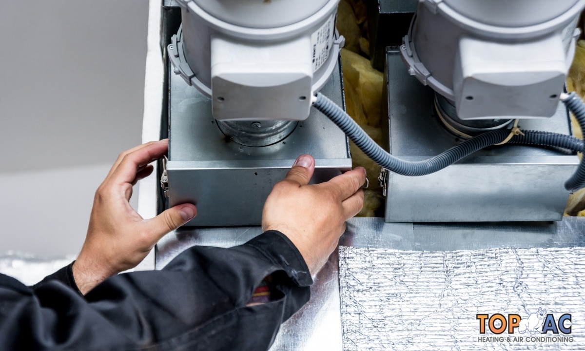 Installation of an energy-efficient ventilation system in Los Angeles.