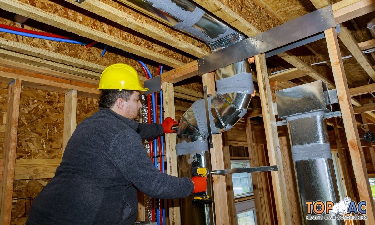 Skilled team performing ductwork repairs in Los Angeles for residential properties.